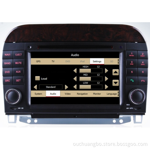 Ouchuangbo Car Radio Stereo for Benz S W220 (1998-2005) GPS Navigation iPod USB Auto Audio DVD Player